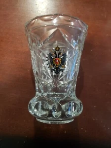 Austria Crystal Glass with gold rim- 4.75" - Picture 1 of 3
