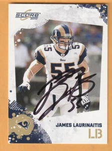 James Laurinaitis St. Louis Rams AUTO Firmado 2010 Puntuación Ohio State Buckeyes - Imagen 1 de 2