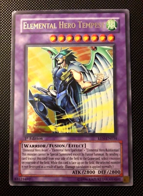 Yu-Gi-Oh! Elemental Hero Tempest, EEN-EN034, Ultra Rare, 1. Ed., Englisch, NM-EX - Bild 1 von 4