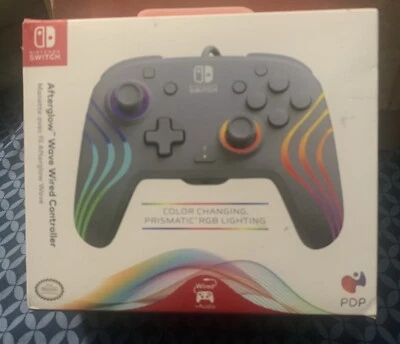 PDP Afterglow Wave Wired LED Controller for Nintendo Switch - Grey (NEW, SEALED) - Image 1 of 3