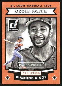 2015 Donruss All Time Diamond Kings Press Proofs Silver #11 Ozzie Smith /49