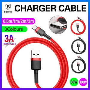 Baseus USB to Type C Charger Cable 3A Fast Charging Lead Data Cord for Huawei AU - Picture 1 of 15