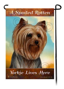 Abrigo natural A Spoiled Rotten Yorkie Lives Here - Imagen 1 de 1