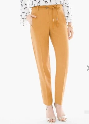 Nuevo con etiquetas Pantalones Chico's Cuerda Cinturón Cónico Pantalones al Tobillo Mujer 2.5 (14) Amarillo Dorado Foto 1 de 4