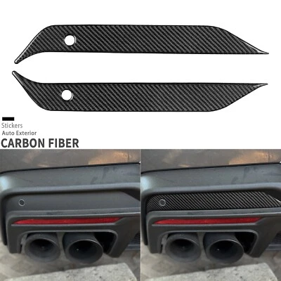 Cubierta de luz de freno de parachoques trasero de fibra de carbono real para Ford Mustang GT 2024-25 Foto 1 de 4