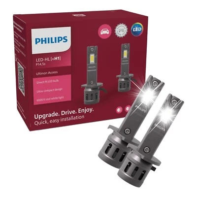 Lampadina Auto H1 LED Philips Ultinon Access 6000K 12V Px26d - Alta Luminosità - Immagine 1 di 4