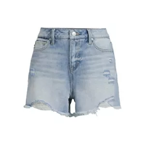 Time and Tru Women's High Rise Denim Shorts Light Wash Blue Size 2 - Picture 1 of 4