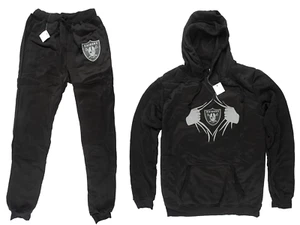 NEW Unisex Men Women Vegas Raiders Hooded Sweatshirt & Pants-2pc Set Large (S2) - Picture 1 of 3
