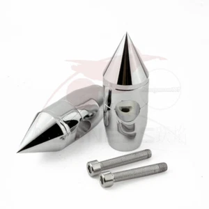 1" 25MM Chrome Spike Handlebar Risers For Harley Softail Dyna Sportster Custom - Picture 1 of 3
