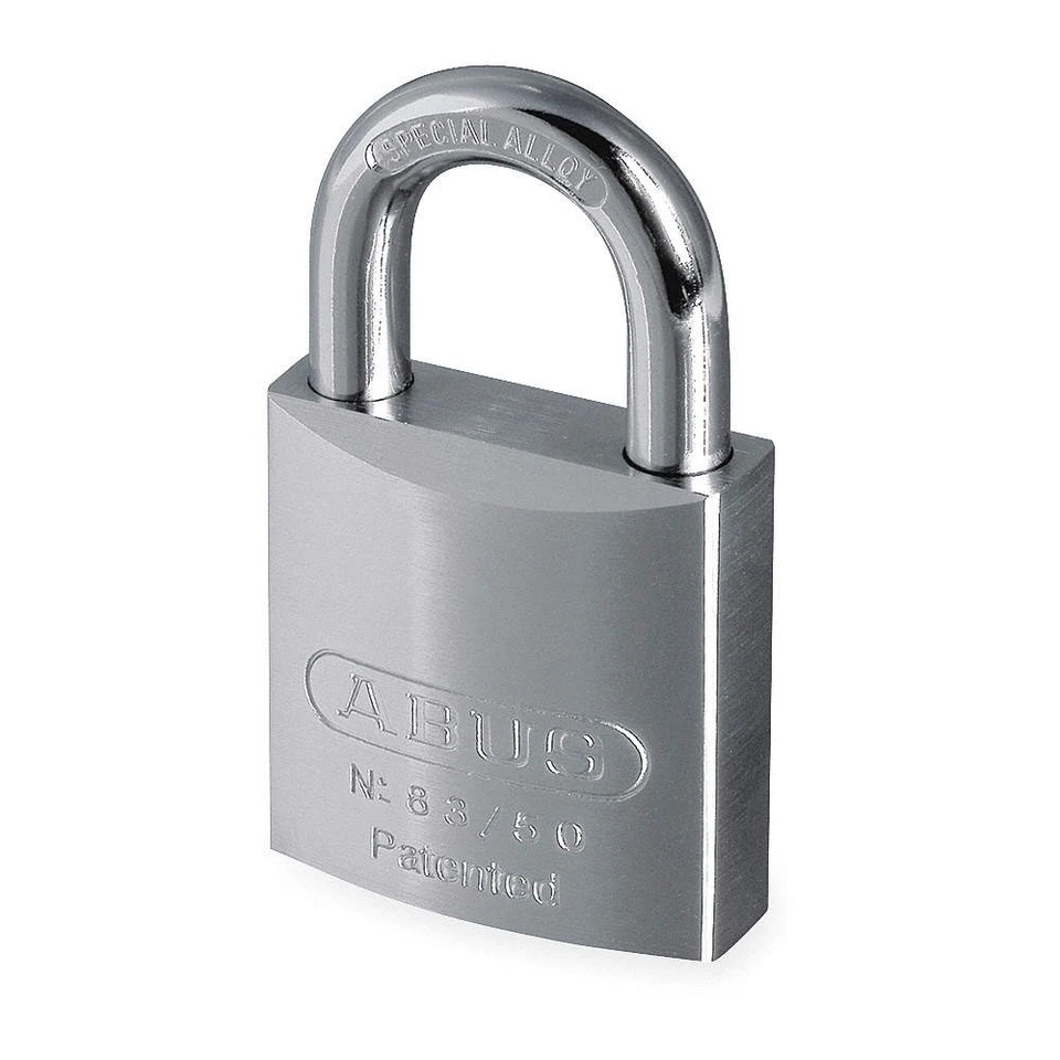ABUS 83/50 RK KD-200 Keyed Padlock, 59/64 in,Rectangle,Silver 3TMX6 - Image 1 of 1
