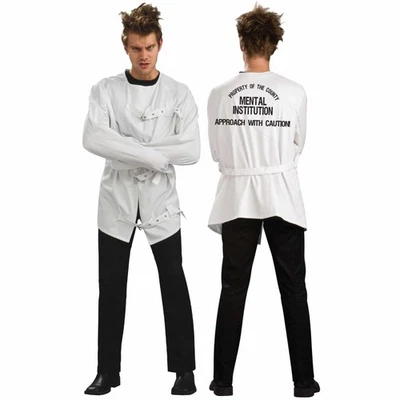 Insane Asylum Chaqueta Recta Psico Horror Halloween Adulto Hombre Disfraz Foto 1 de 3