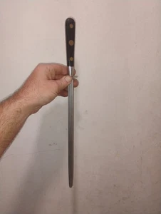 Antiguo afilador de cuchillos Sheffield 1908 varilla afiladora afilador de acero plata/cuerno - Imagen 1 de 6