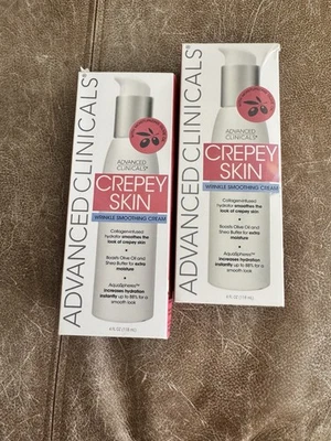 Advances Clinicals Crema Suavizante de Arrugas Piel Crepey Colágeno Karité 4 OZ Lote 2 Foto 1 de 4