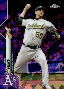 2020 Topps Chrome - Mike Fiers #212 Purple Refractor /10 - Picture 1 of 2