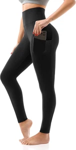 High Waisted Leggings with Pockets Women, Full Length Capri Buttery Soft Stretch - Picture 1 of 11