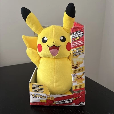 Pokemon Carga Eléctrica Pikachu 10" Peluche con Luces Sonidos y Movimientos NUEVO en Caja Foto 1 de 4