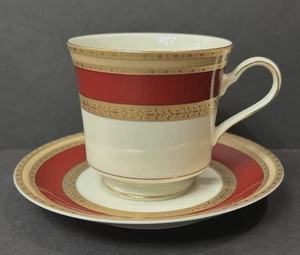 Mikasa Französische Botschaft Rot Tasse & Untertasse - Bild 1 von 2