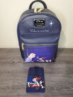 Mochila Loungefly Disney Pinocho Nueva con Etiquetas con Cartera a Juego Foto 1 de 4