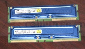 Samsung MR16R0828AN1  RDRAM 128MB/8 2 Qty 256MB Total - Picture 1 of 1