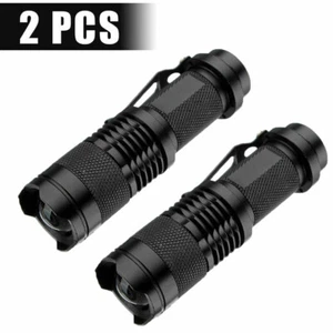 2Pack Tactical LED Flashlight Military Grade Torch Small Ultra Bright Light Lamp - Picture 1 of 11