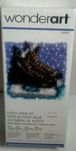 Wonderart Latch Hook Ice Skates Yarn Rug Cross Stitch Knitting Crafts Kit New - Picture 1 of 6