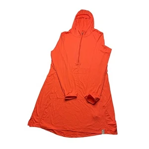 L.L.Bean SunSmart Hoodie Dress UPF 50+ Activewear Athletic Coral Medium - Picture 1 of 4