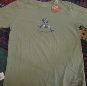 Neu mit Etikett! LIFE IS GOOD ""GOOD KIDS ""YTH S/S TEE.JAKE ""KICK FUSSBALL"" (JUGEND L -12-14) - Bild 1 von 4