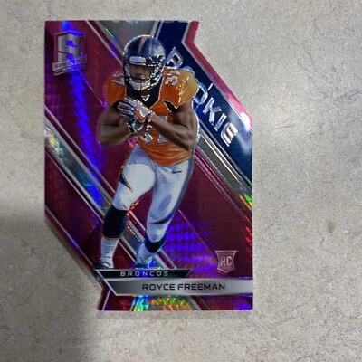 2018 Panini Spectra Rookies Neon Pink /15 Die Cut Royce Freeman #141 Rookie - Image 1 of 2