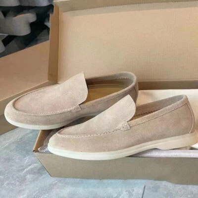 Mocasines informales de verano para hombre imitación gamuza zapatos planos sin cordones talla grande Foto 1 de 4