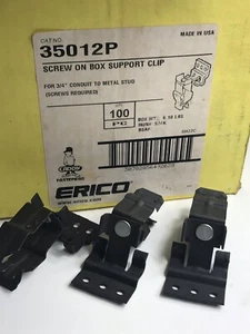 100 Caddy Erico 35012P Clip di supporto per scatola avvitabile da condotto a perno in metallo, 3/4" - Foto 1 di 5