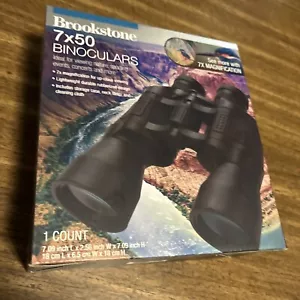 Brookstone 7 x 50 Binoculars w/Carrying Case and Neck Strap NEW FACTORY SEALED - Picture 1 of 3