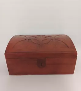 Handgeschnitzte Vintage senegal afrikanische Tuareg braune Holz- & Lederkuppelbox SELTEN - Bild 1 von 18