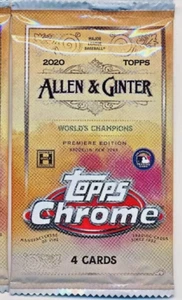 2020 Topps Allen & Ginter Chrome Baseball Hobby Pack - New, Sealed - Picture 1 of 1