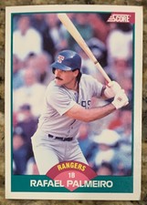 1989 Score Traded #1T Rafael Palmeiro Texas Rangers