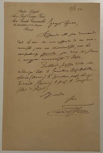 FERRI E. DIRETTORE DE L’AVANTI QUOTIDIANO PARTITO SOCIALISTA LETTERA AUTOGRAFA - Picture 1 of 6
