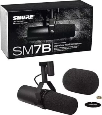 NEW GENUINE Shure SM7B Cardioid Dynamic Vocal Broadcast Microphone Free Shipping - Image 1 of 4