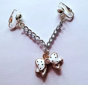 Weiße Schleife nicht durchdringende Klesspange Labia Schmuckclip Unterwäsche Schmuck - Bild 1 von 3