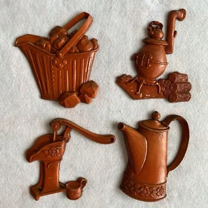 Sexton Cast Metal MCM Coffee Teapot Coal Stove Wall Hangings Cottagecore Kitchen - Picture 1 of 11