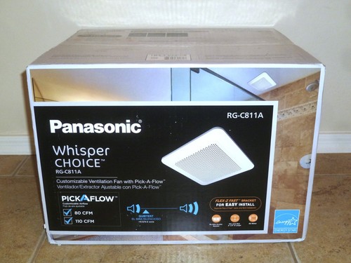 Panasonic Whisper Choice DC Ceiling Bathroom Exhaust Fan RG-C811A | eBay
