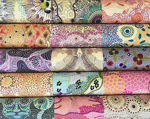 30 Aboriginal Australian Pastels Cotton Quilting fabric 5 inch squares #5 - Picture 1 of 1