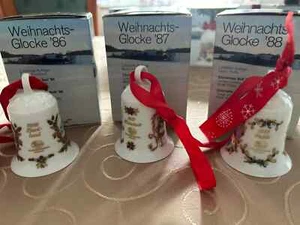 Hutschenreuther Weihnachtsglocke 1986, 1987, 1988, OVP je mit Band - Bild 1 von 2