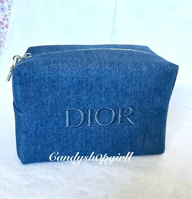 Новый Dior красоты джинсовой ткани косметики сумка косметичка - Изображение 1 из 4