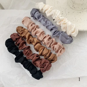 6 Stück Satin Seide Scrunchies Elastisch Haarband Scrunchy Bobbles Haar Seile Ring  - Bild 1 von 13