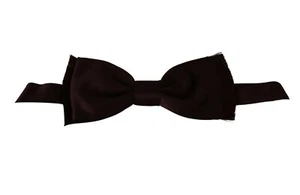 DOLCE & GABBANA Bowtie Bordeaux Red 100% Silk Solid Classic RRP $180 - Picture 1 of 5