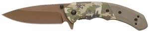 Browning Auric A/O Camo 3.38" High Carbon Steel Folding Knife - 3220483B - Picture 1 of 1