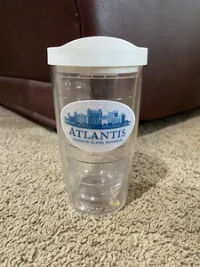 TERVIS Atlantis Paradise Island BAHAMAS Double Wall Insulated Tumbler &Lid 16oz - Picture 1 of 11