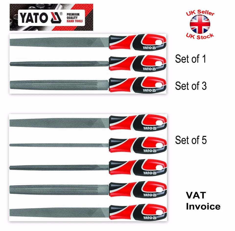 STEEL FILES 250mm(10") #2 SECOND CUT - YATO Professional Metal T12 SETS - Image 1 of 1