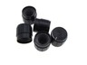 Aluminum Knob Cap for 6mm Knurled Shaft Potentiometers Pot  - Black  - Pack of 5
