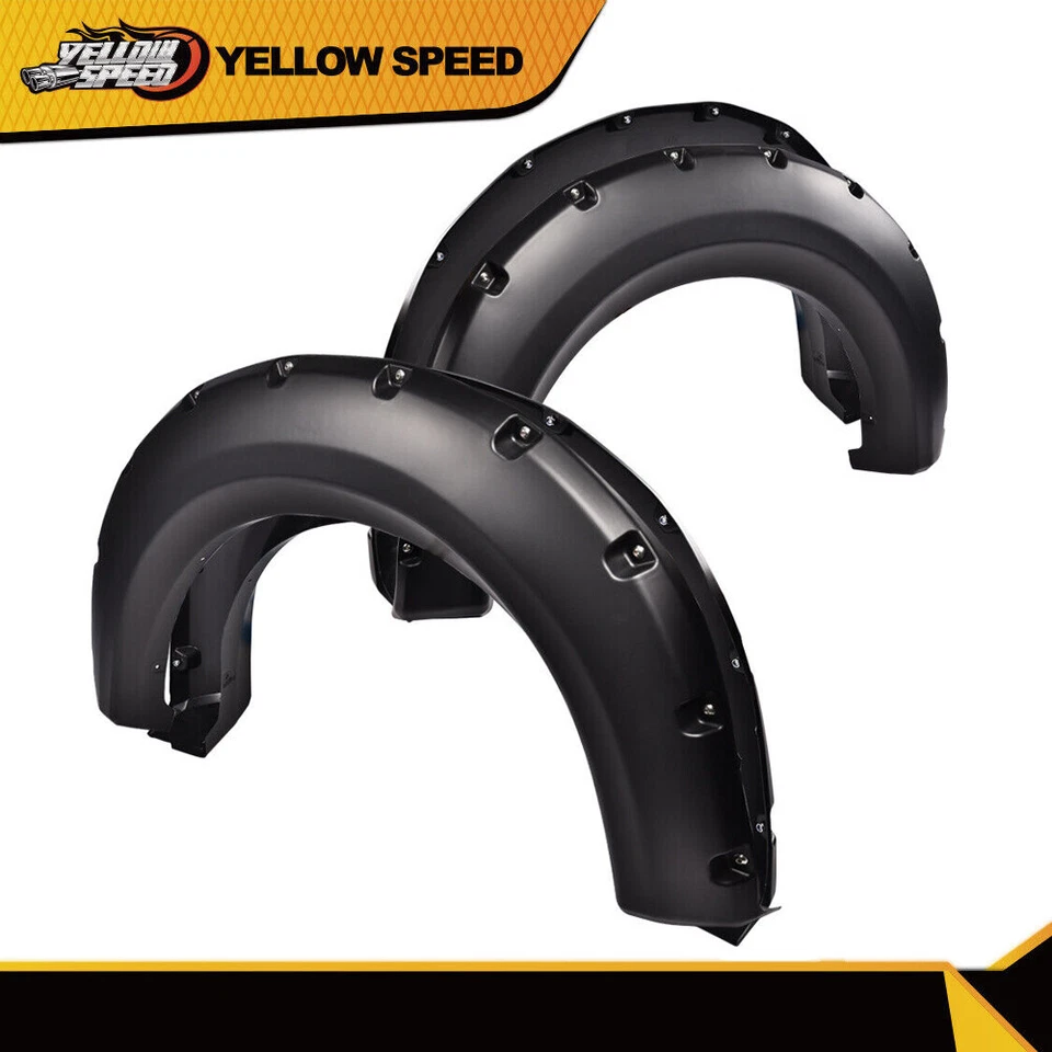 Fit For 2009-2014 Ford F150 Pocket Rivet Bolt-on Style Fender Flares Smooth - Image 1 of 4