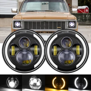 Faro LED redondo de 7 pulgadas Hi-Lo para Jeep Wrangler JK LJ TJ Chevy C10 C20 - Imagen 1 de 12